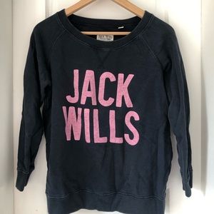 Jack wills crew neck sweater navy and pink